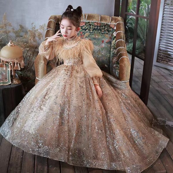 Sequined evening dress for girls ages 6-9-151