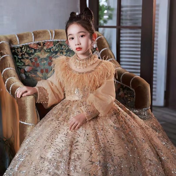 Sequined evening dress for girls ages 6-9-151 - Image 2
