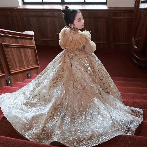 Sequined evening dress for girls ages 6-9-151 - Image 3