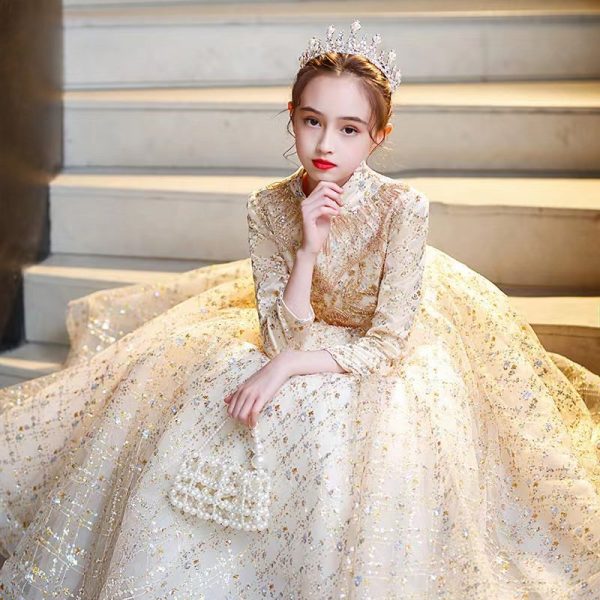 Slim-fit evening dress for girls ages 8-11-159 - Image 5