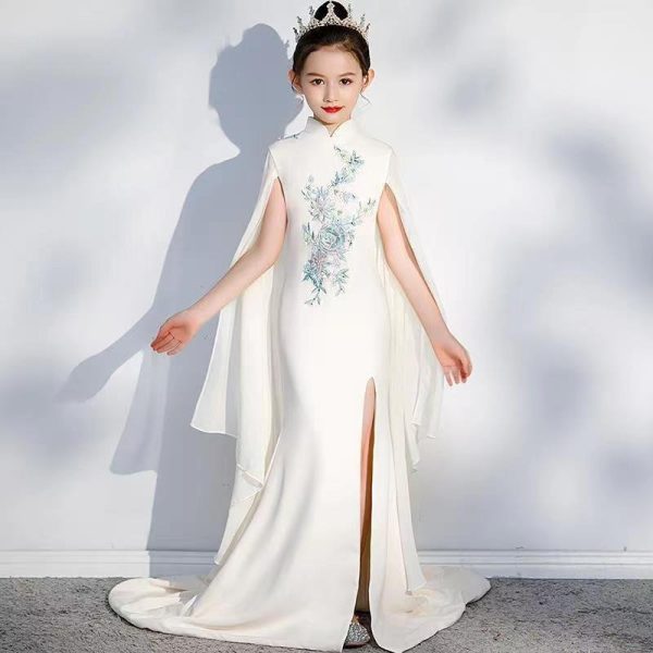 Cheongsam evening gown for girls aged 6-9-161